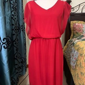 Red Sheer dress